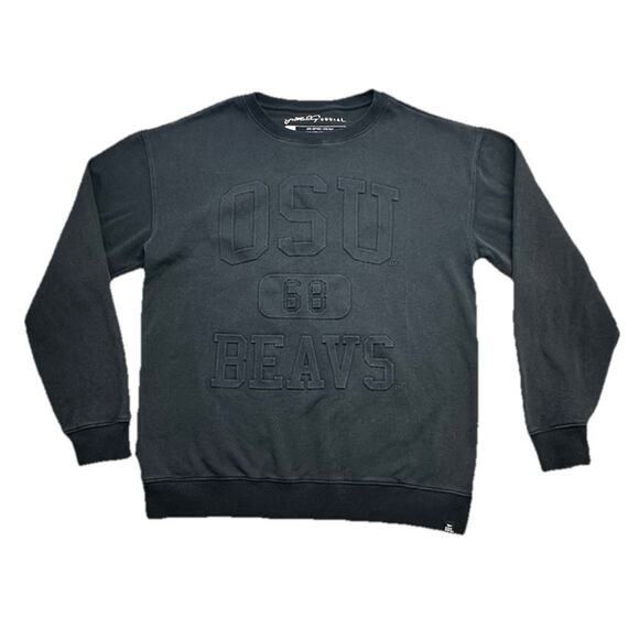 Oregon State Beavers Sweatshirt Womens XL Black Embossed 3D Logo OSU - Picture 1 of 6